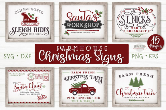 Download Christmas Farmhouse Sign SVG Bundle - Farmhouse sign Collection