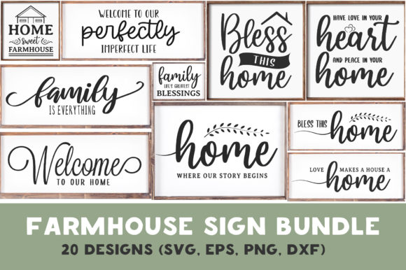 Download Farmhouse Sign Bundle, 21 Designs - Premium Resources