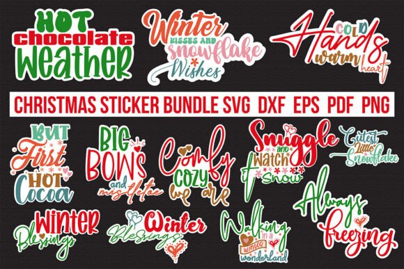 Download Winter Sticker SVG Bundle, Christmas SVG - Winter sticker svg Collection